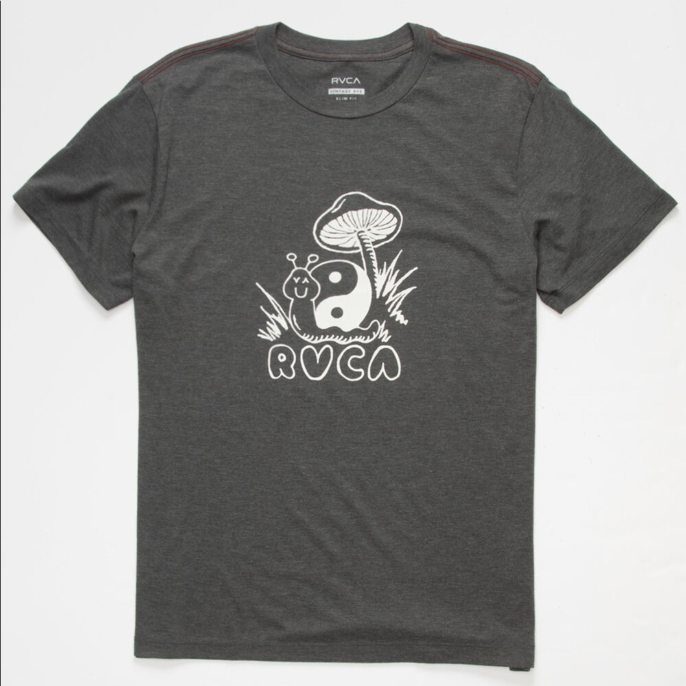 RVCA Snail 🐌 and Mushroom 🍄 Mens Tee, Sizes Small and XL, NWT